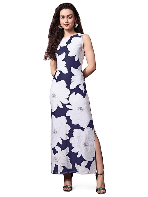 PURVAJA Women’s Bodycon Maxi Length Dress-TRENDDIVE