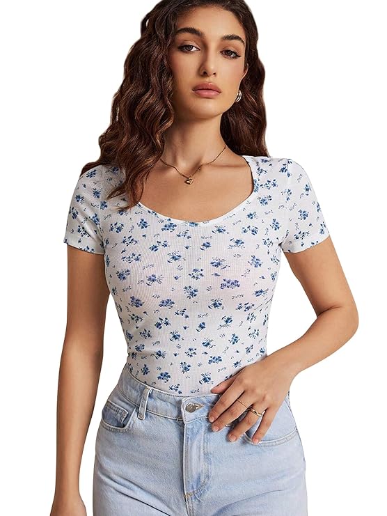 Toochki Tops for Woman | Lycra Top | T-Shirt-TRENDDIVE