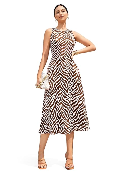 Fashion Dream Womens Cotton Blend Printed Dress-TRENDDIVE