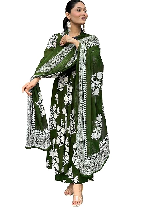 Toochki Salwar Suit With Dupatta For Women | Anarkali Salwar Suit With Dupatta For Women-TRENDDIVE