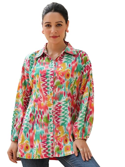 Leriya Fashion Shirts for Women – Korean Style Long Sleeve Oversized Button Down-TRENDDIVE