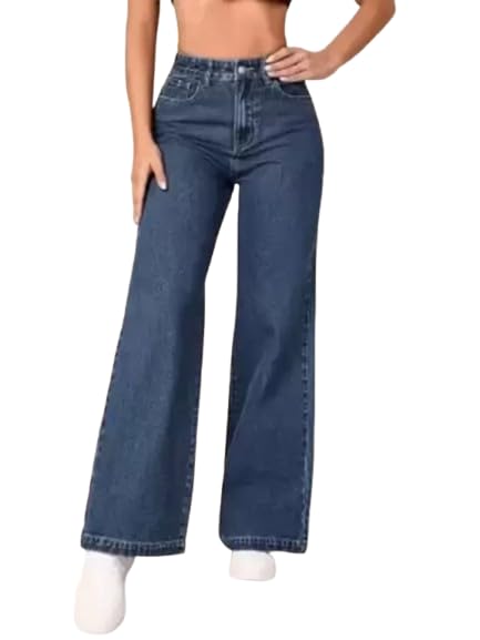 Linaria High-Waist Wide Leg Jeans for Women's-TRENDDIVE