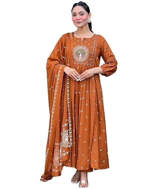 KLOSIA Printed Anarkali Suits for Women-TRENDDIVE