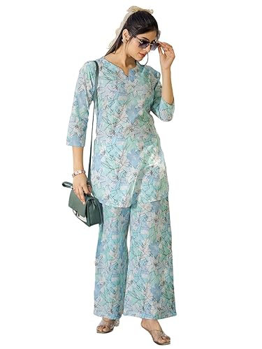 Pinkmint Pure Cotton Co Ord Set for Women-TRENDDIVE