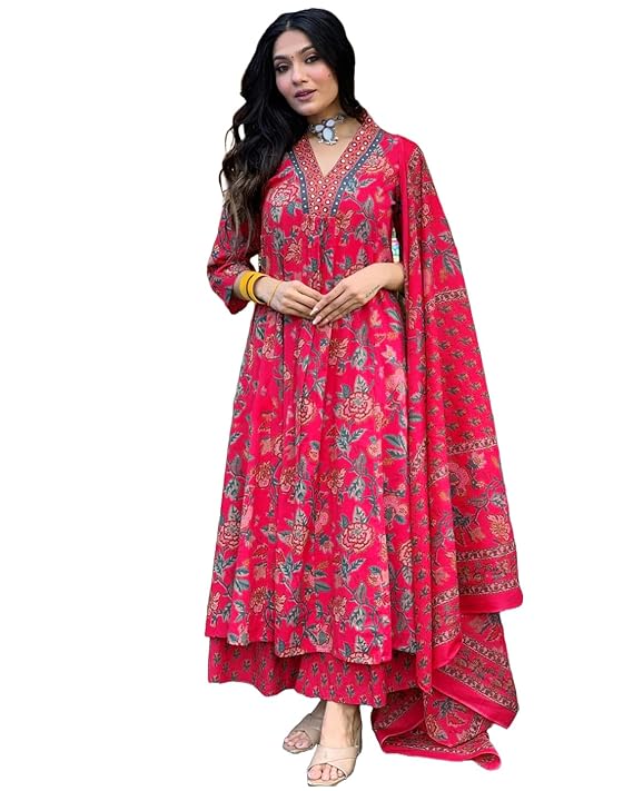 GoSriKi Rayon Viscose Anarkali women's suit's -TRENDDIVE