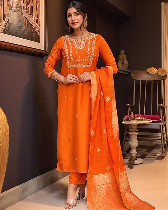 ANNI DESIGNER Silk Blend Women's Suit's-TRENDDIVE