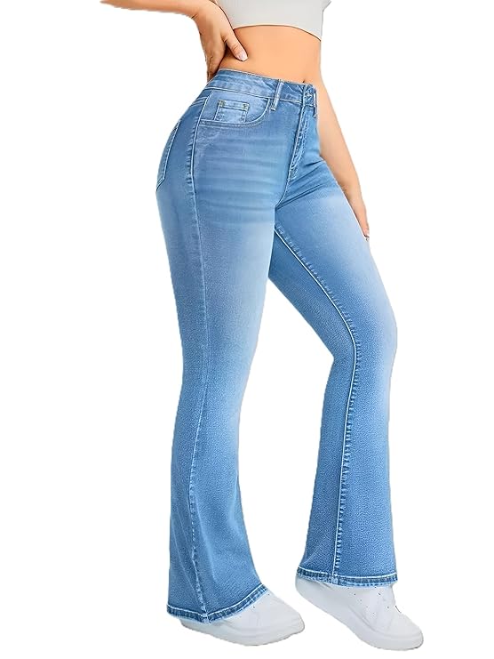 THIRD QUADRANT Wide Leg Fit Mid Rise Jeans for Women's-TRENDDIVE