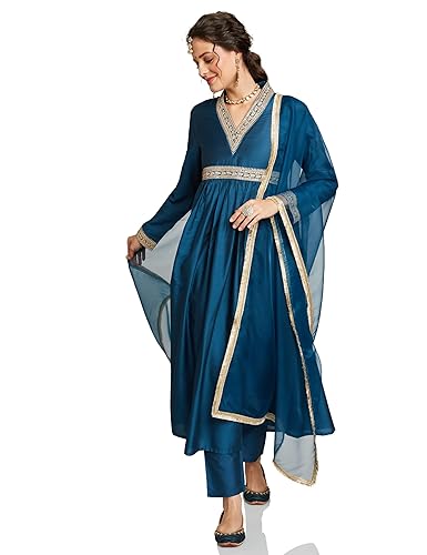 Amazon Brand - Myx Women's Embroidered Anarkali Suits fro Women-TRENDDIVE