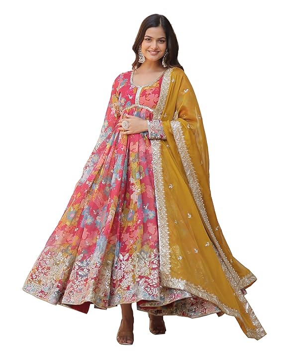 Fashion Basket Georgette Anarkali Suits for Women-TRENDDIVE