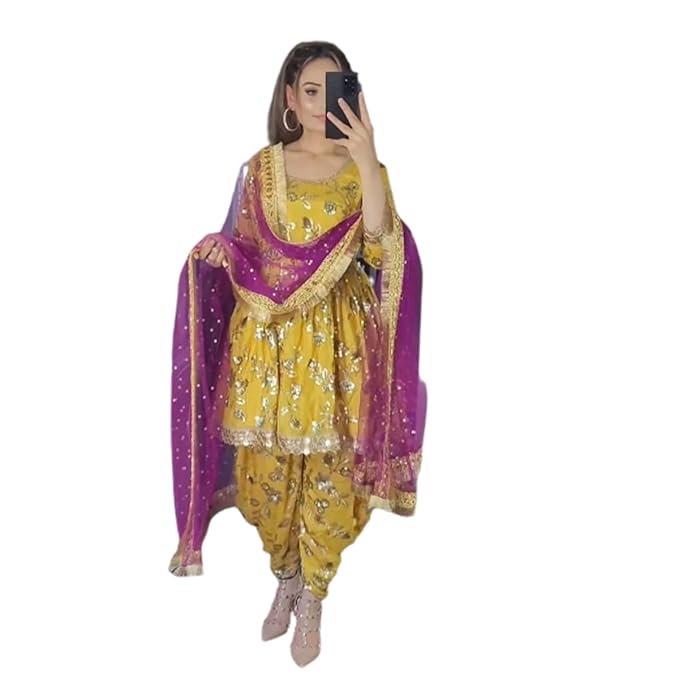SHAFNUFAB Womens Dhoti Suit-TENDDIVE