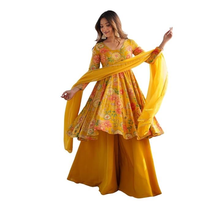 LIEZEN Organza Sharara Suit-TRENDDIVE