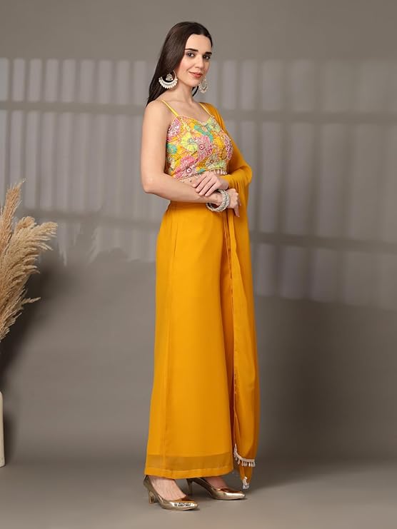 Chic ELAN Designer Indo-Western Palazzo Suits-TRENDDIVE