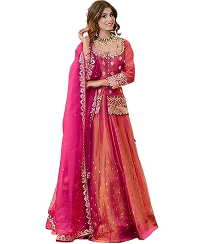 WONAARI Traditional Embroidered Lehenga Choli Set -TRENDDIVE