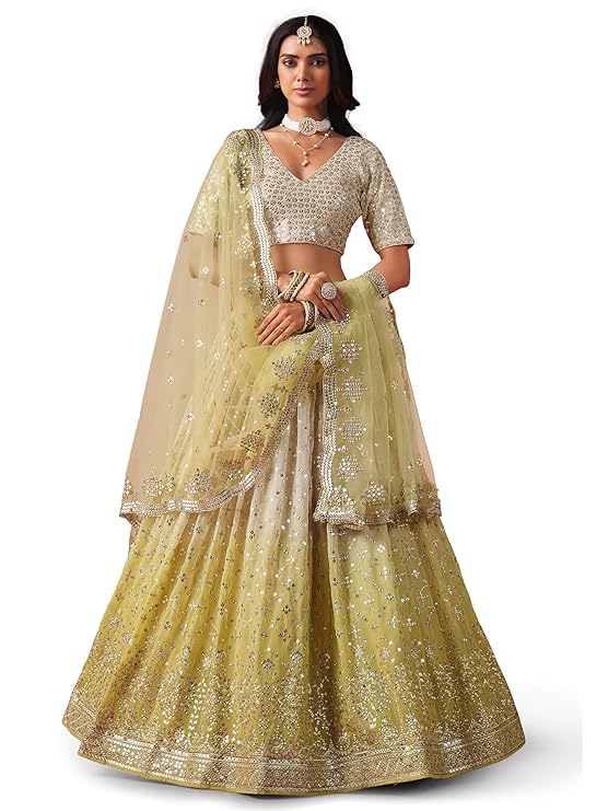Zeel Clothing Women Georgette Lehenga Choli With Dupatta-TRENDDIVE