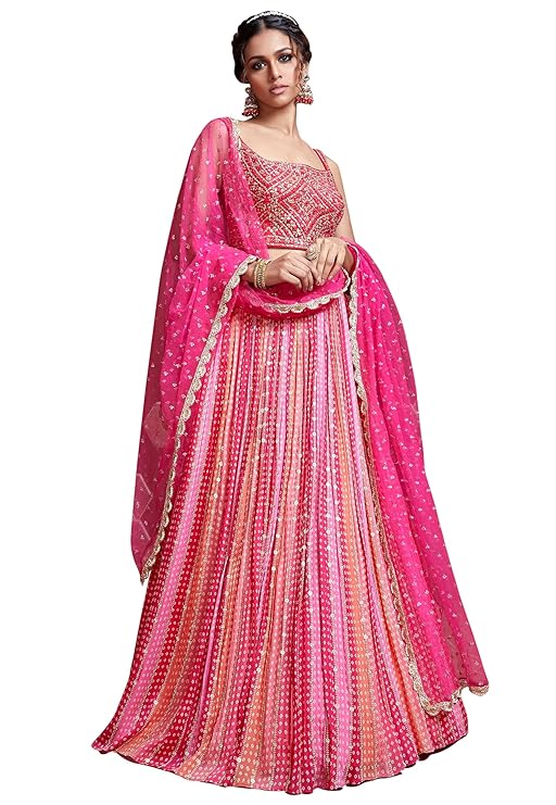 Zeel Clothing Women's Silk Lehenga Choli -TRENDDIVE