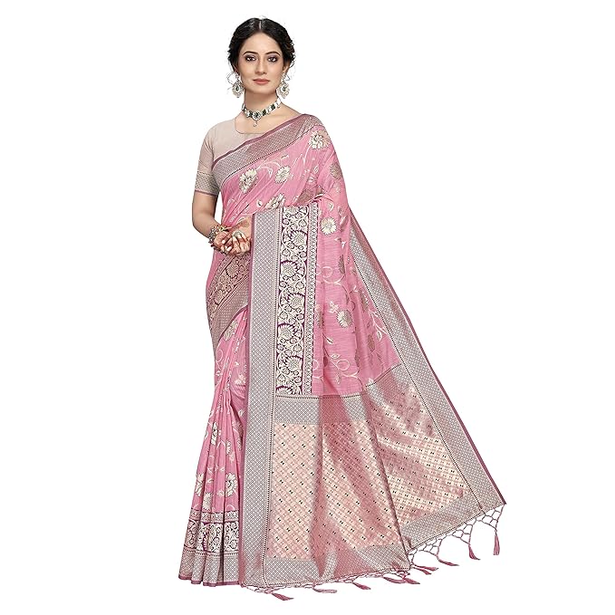 Rekha Maniyar Womens Banarasi Silk Saree-TRENDDIVE