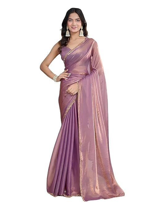 Dream Crushers Women's Soft Zimmy Choo Fandy Silk Saree -TRENDDIVE