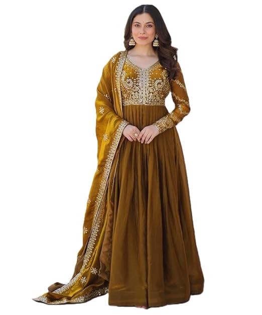 Mehndi Anarkali -TRENDDIVE