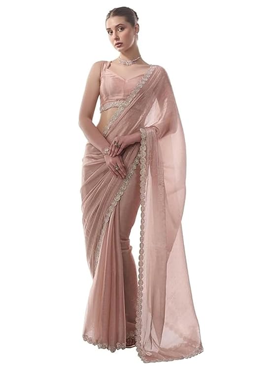 ORHANS Embellished Pure Chiffon Saree-TRENDDIVE